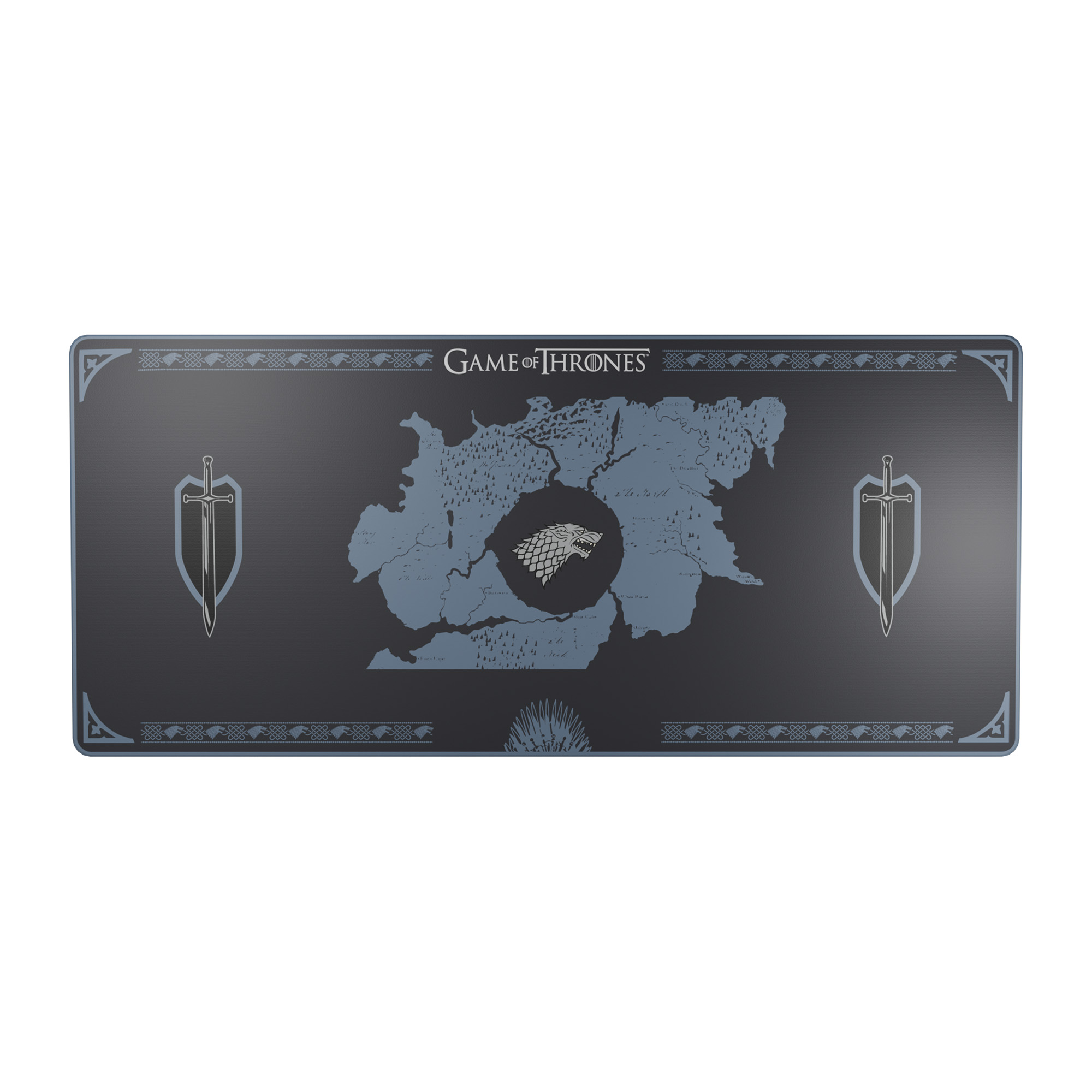 Pixminds Lexip X Game of Thrones Stark Mouse Pad XXL Czarny Niebieski Biay