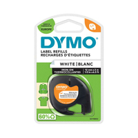 DYMO Textil-Schriftband LetraTag 18768 S0718850, 12 mm schwarz auf weiÃ