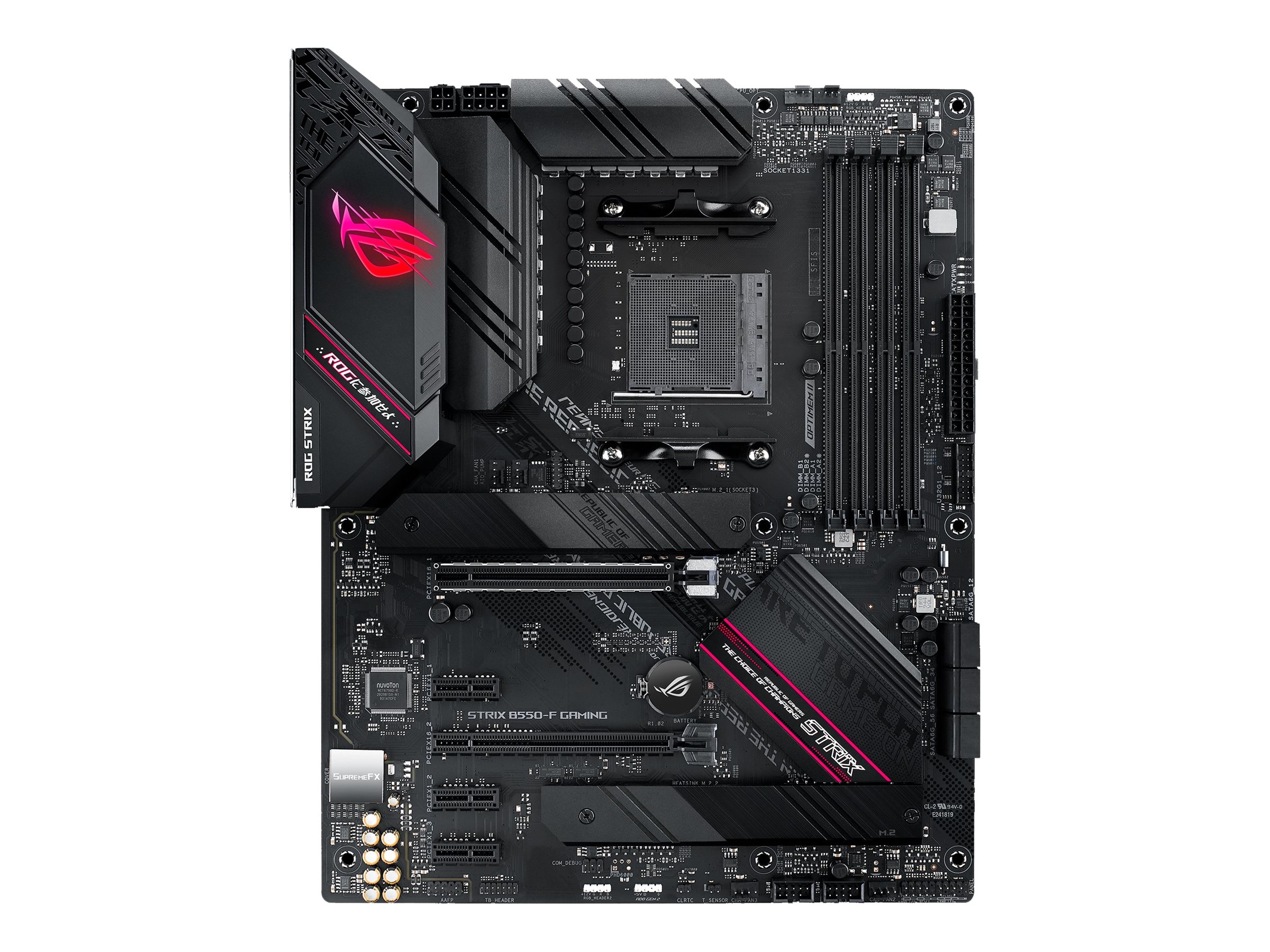 ASUS ROG STRIX B550-F GAMING ATX MB PCIe 4.0-ready dual M.2 USB3.2 Gen 2 Type-C plus HDMI2.1 and DisplayPort1.2 output support ASUS ROG STRIX B550-F GAMING ATX MB PCIe 4.0-ready dual M.2 USB3.2 Gen 2 Type-C plus HDMI2.1 and DisplayPort1.2 output support