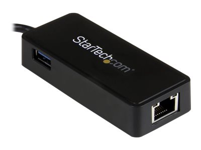 STARTECH.COM USB-C auf Gigabit Netzwerkadapter mit extra USB Anschluss - USB 3.1 Gen 1 (5 Gbit/s)