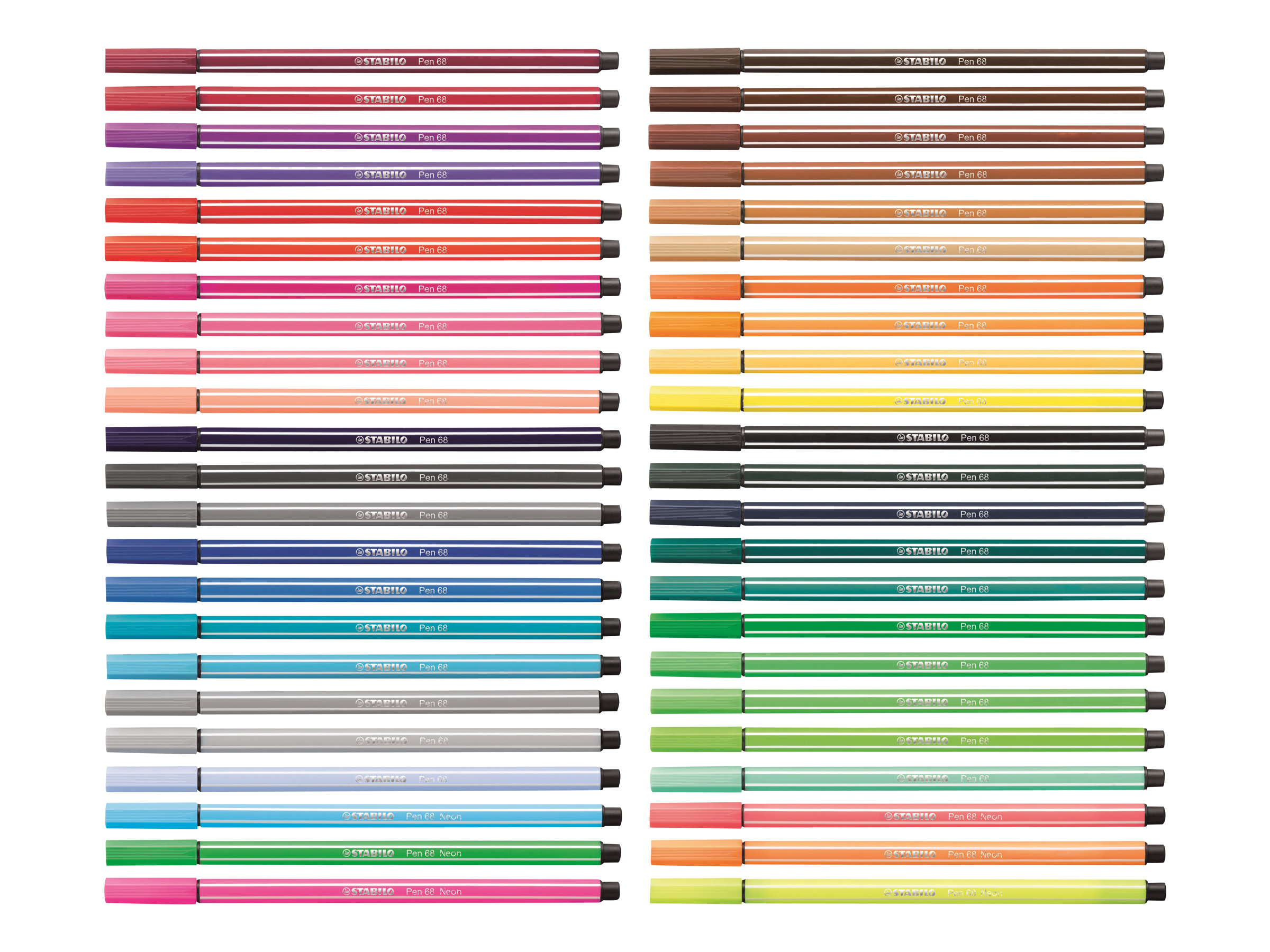 STABILO Pen 68 Filzstifte schwarz, 10 St.