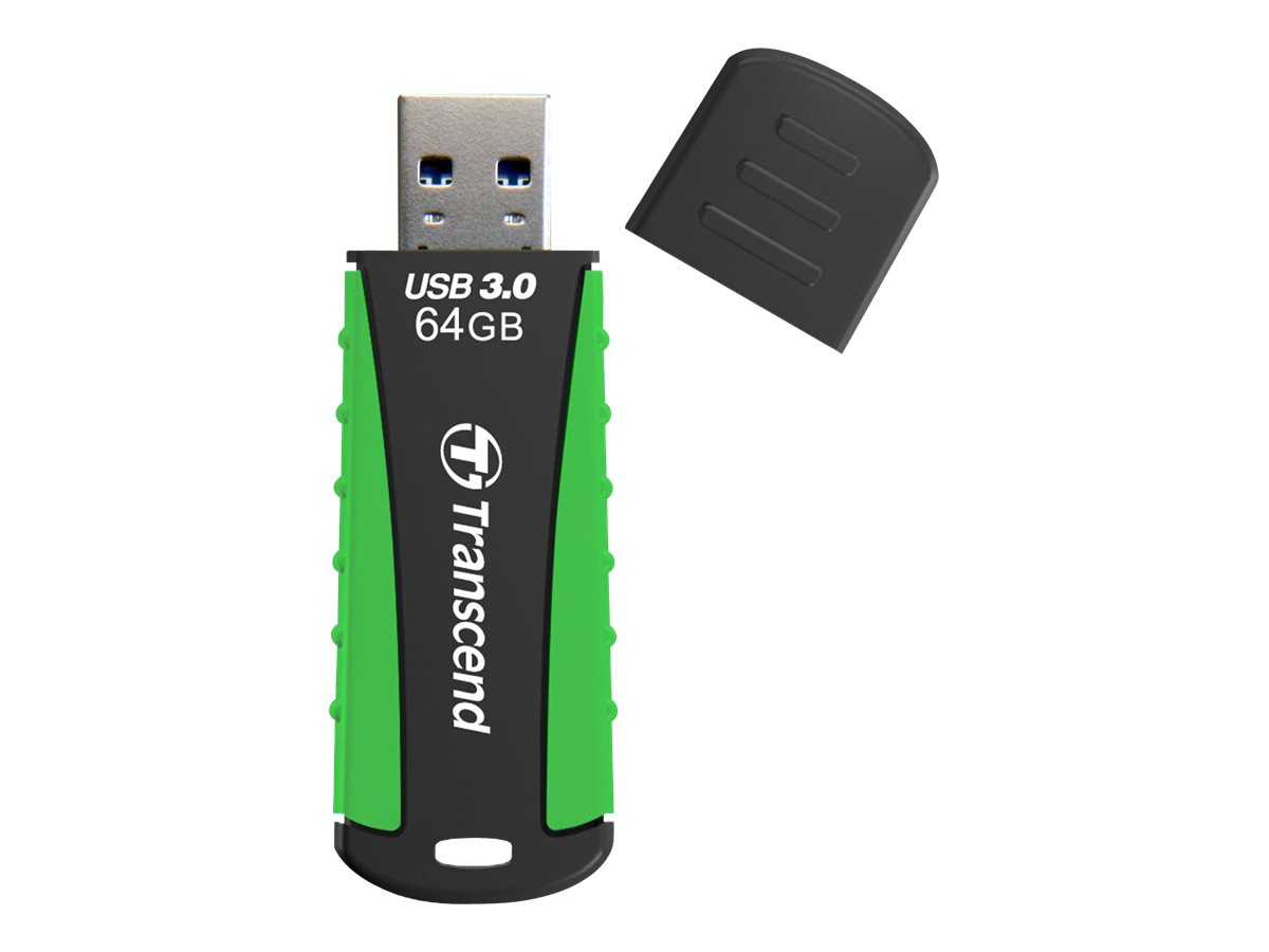 TRANSCEND JetFlash 810 64GB USB 3.0 Flash Drive 80MB/s Water Resistant Green