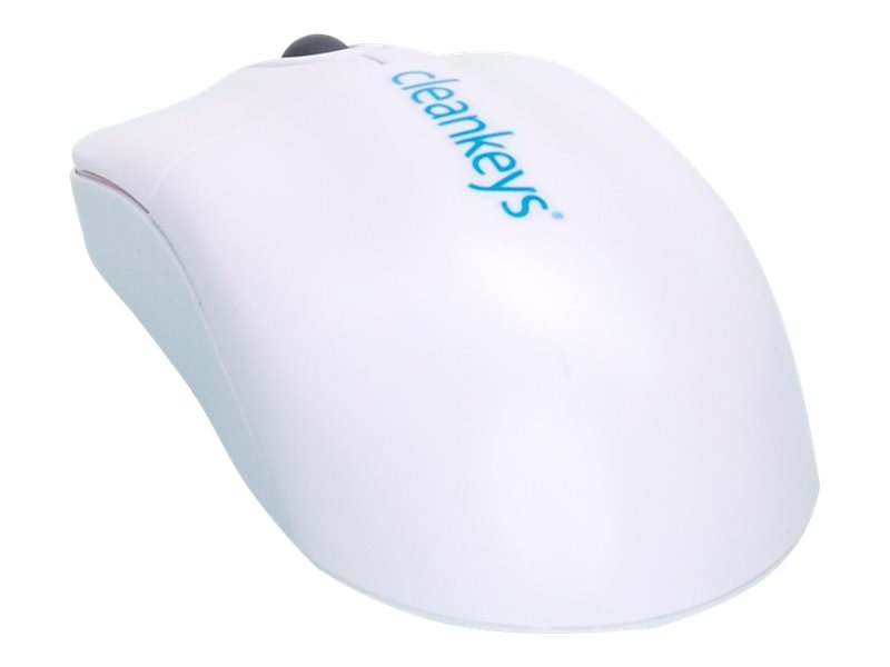 GETT Cleankeys CKM2W Plastik Scroll Maus kabellos Funk 2,4 MHz IP68 wasserdicht desinfizierbar optisch USB Farbe: weiss