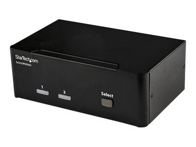 StarTech.com 2 Port DisplayPort Dual Monitor KVM Switch - DisplayPort KVM - 4K 60 Hz - KVM-/Audio-/USB-Switch - 2 Anschlüsse