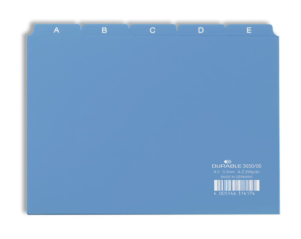 DURABLE Karteikartenregister A-Z blau