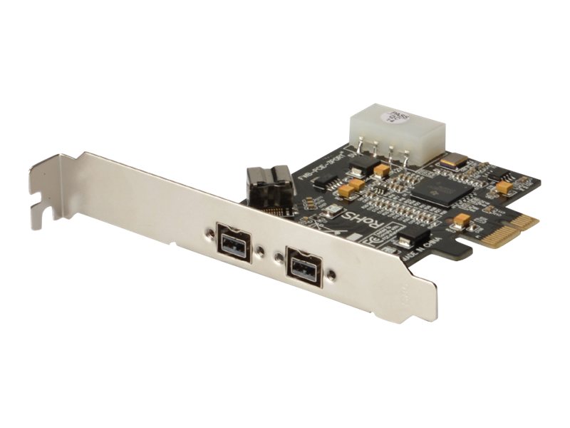 DIGITUS PCIe Karte, 3-Port 2x9-Pin extern, 1x9-Pin intern