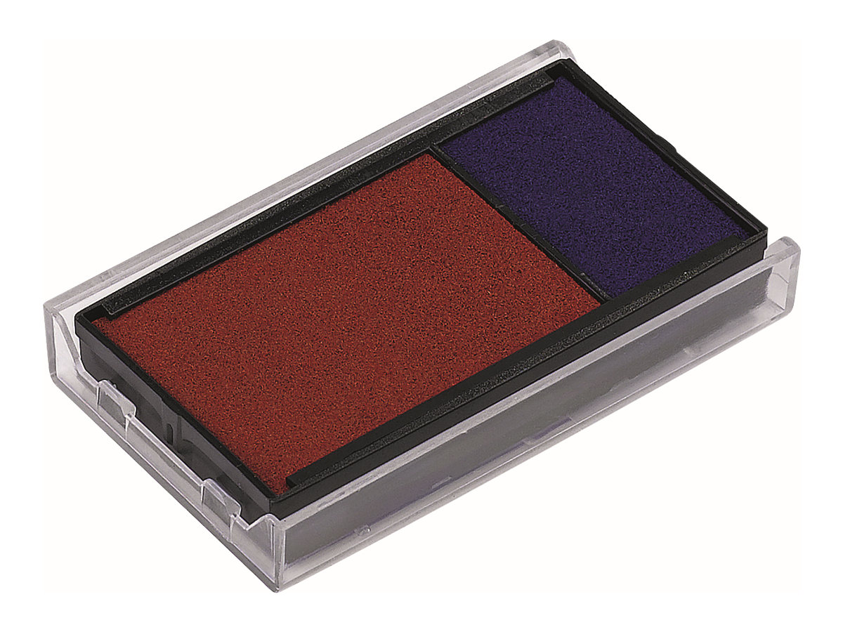 2 trodat Ersatzstempelkissen 6/4912/2 blau/rot 4,7 x 1,8 cm