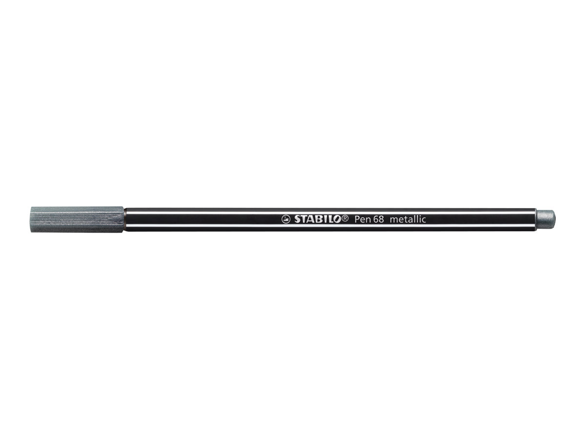 STABILO Pen 68 metallic Filzstift silber, 1 St. STABILO Pen 68 metallic Filzstift silber, 1 St.