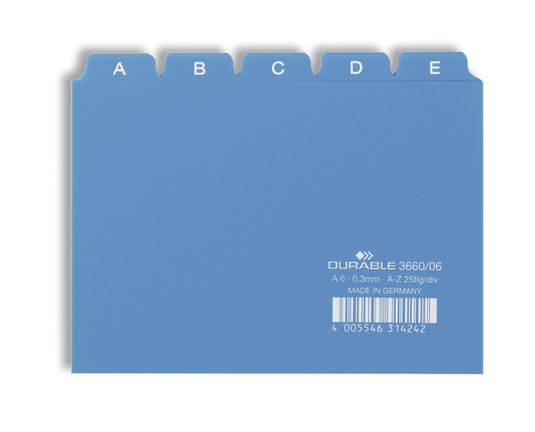DURABLE Karteikartenregister A-Z blau DURABLE Karteikartenregister A-Z blau