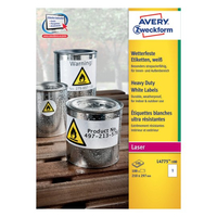 100 AVERY Zweckform wetterfeste Folienetiketten L4775-100 weiÃ 210,0 x 297,0 mm