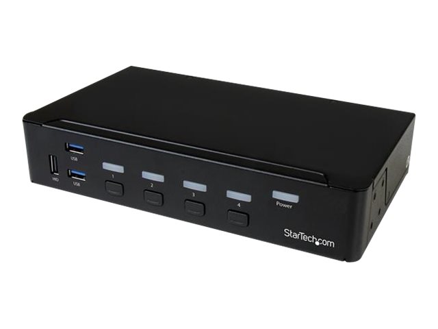 StarTech.com 4 Port HDMI KVM Switch - HDMI KVM Umschalter mit USB 3.0 Hub - 1080p - KVM-/USB-Switch - 4 Anschlüsse - an Rack montierbar