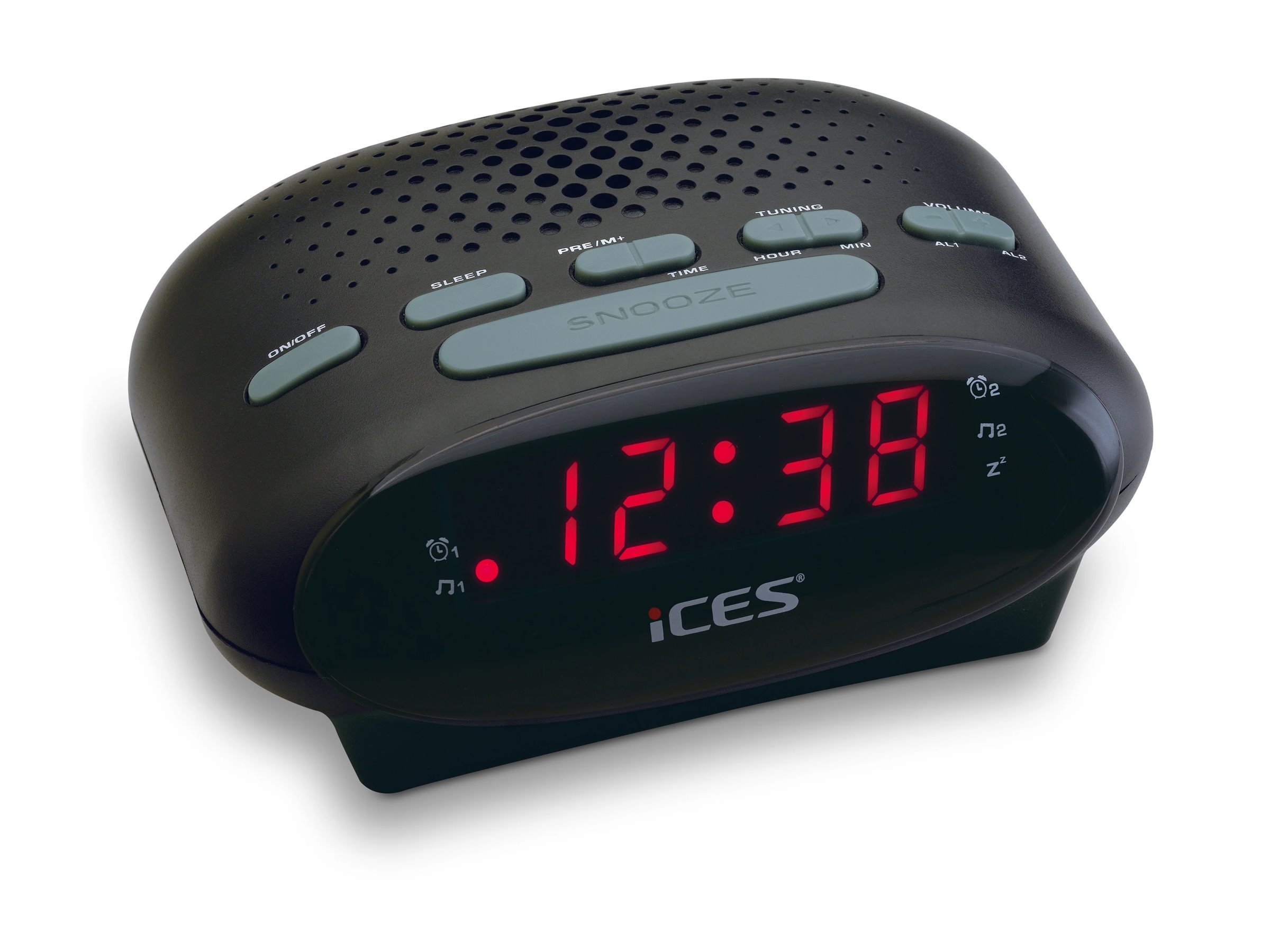 LENCO ICR210 FMUhrenradio Radiowecker, schwarz