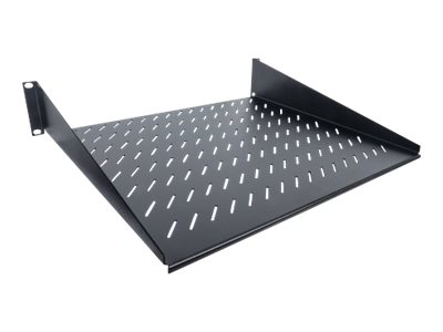INTELLINET 48,3 cm 19Zoll Fachboden zur Festmontage 2 HE Montage an den beiden vorderen Profilschienen 400 mm Tiefe schwarz