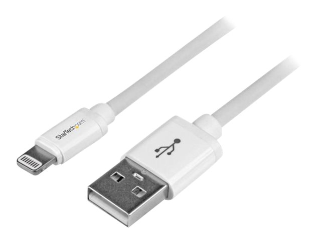 STARTECH.COM 2m 6ft Long White Apple 8-pin Lightning Connector to USB Cable for iPhone / iPod / iPad