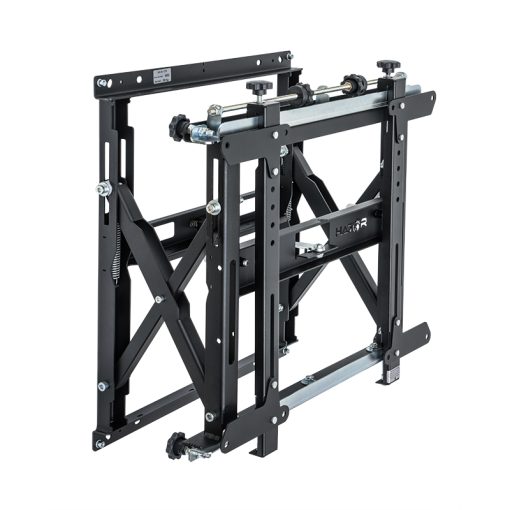 HAGOR VWH-1 Videowall-Halterung Pop out fuer Displays von 106,7-139,7 42 bis 55Zoll Feinjustage Tiefe Traglast 40kg VESA max 600x400