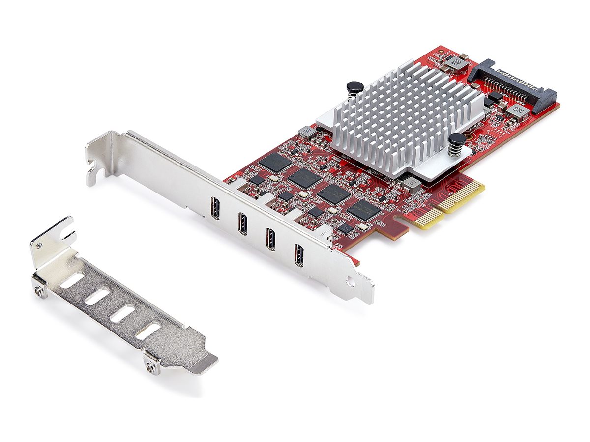 STARTECHCOM 4Port USBC 10Gbps PCIe Karte 4x Separate USB 32 Kontroller PCI Express 30 Standardprofil Bugel TAA