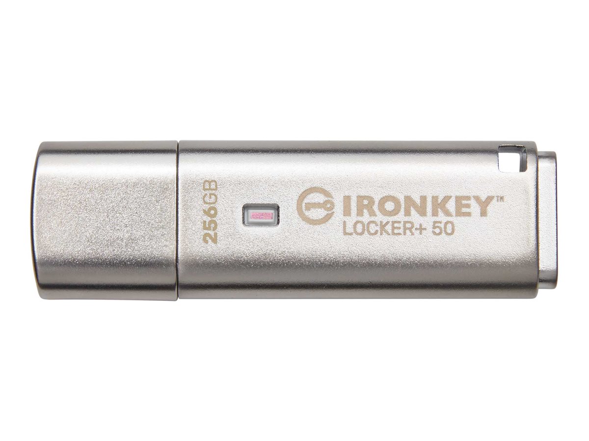 KINGSTON 256GB IronKey Locker Plus 50 AES Encryption USBtoCloud