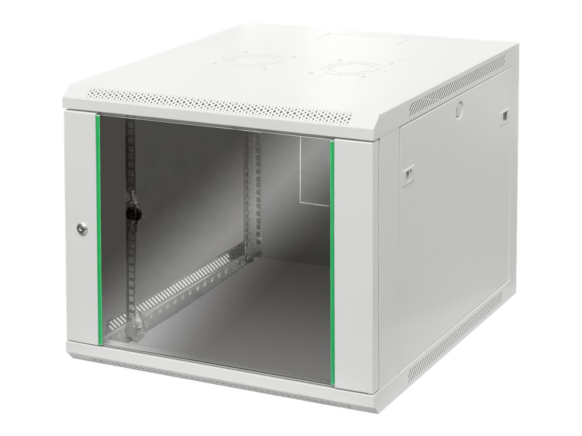 DIGITUS 9HE Wandgehäuse Dynamic Basic 505 05x600x600mm Farbe Grau RAL 7035 inkl. hinterer Profilschienen