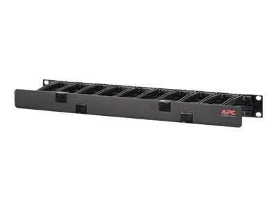 APC Horizontal Cable Manager, 1U x 4 Deep, Single-Sided wit