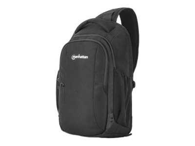 MANHATTAN Amsterdam Anti-Diebstahl Laptop-Umhängetasche 33,8cm 13,3Zoll Rucksack mit einzelnem Schultergurt wasserabweisend schwarz