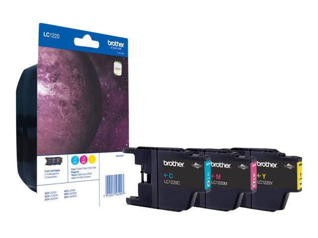 brother LC1220RBWBP cyan, magenta, gelb Druckerpatronen, 3erSet