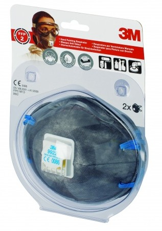 3M Atemschutzmasken Cool Flow 9922 FFP2 NR D DIN EN 1492001A12009, 2 St
