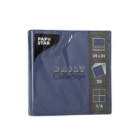 PAPSTAR Servietten Daily Collection dunkelblau 2-lagig 24,0 x 24,0 cm, 20 St.