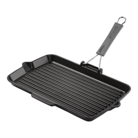Staub 40509-343-0 Gusseisen Grillpfanne, rechteckig, mit Silikongriff Staub 40509-343-0 Gusseisen Grillpfanne, rechteckig, mit Silikongriff