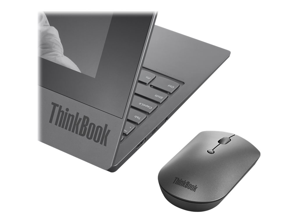 Lenovo Maus wireless - ThinkBook Bluetooth Silent Mouse Silb