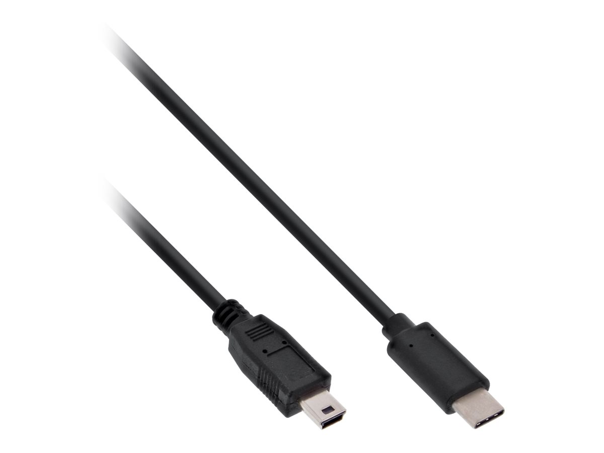 INLINE USB 2.0 Kabel Typ C an Mini-B 5pol. Stecker Stecker schwarz 2m