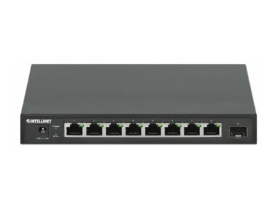 INTELLINET 9-Port Switch mit 8 x 2,5G Ethernet-Ports und 1 SFP+ Uplink  Unmanaged Desktop-Format optionale Wandmontage