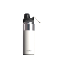 - Alpine Flask - isolierte Edelstahl Outdoorflasche 530ml Weiß