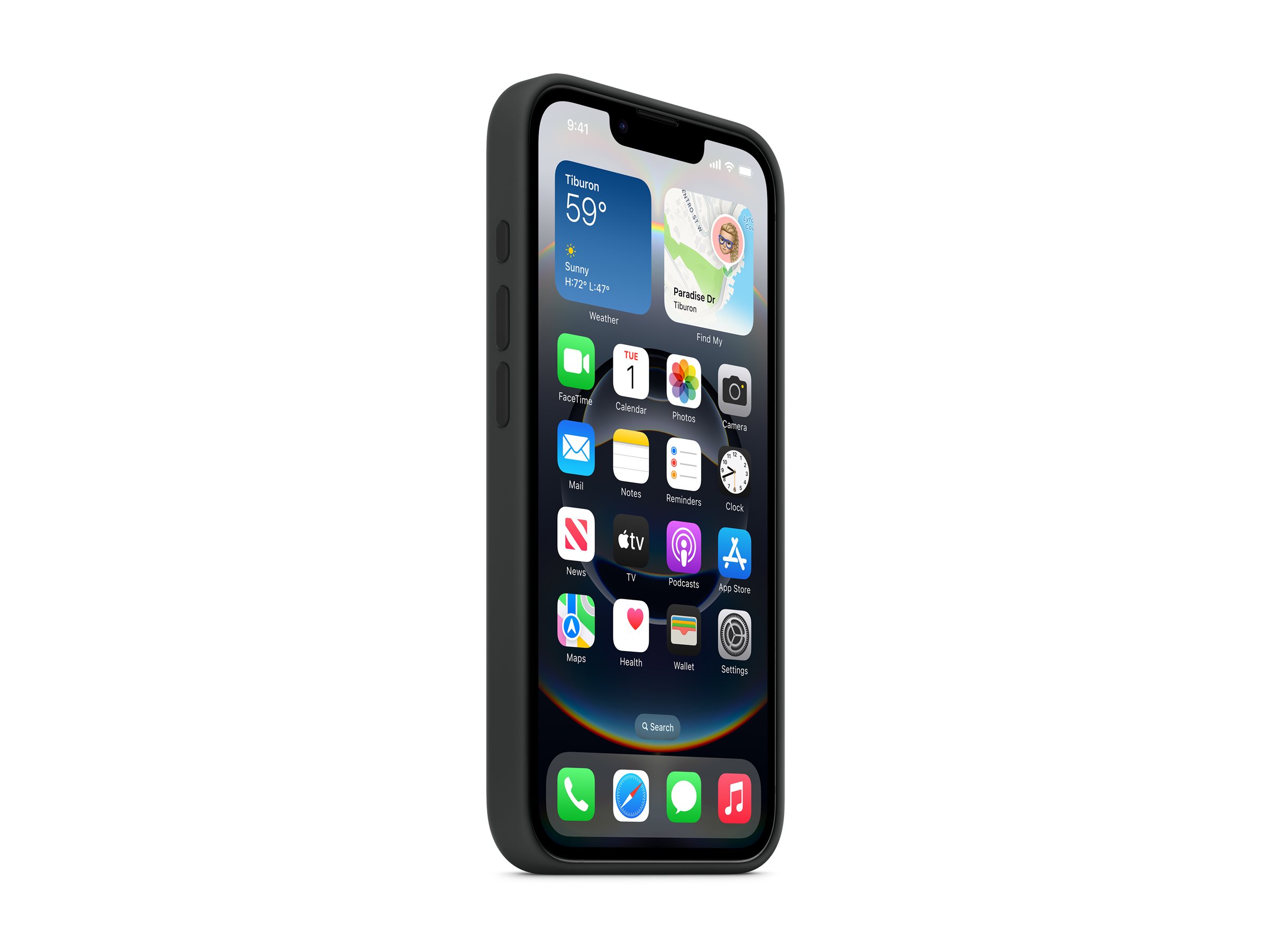 Apple Silikon Case iPhone 16e (schwarz)