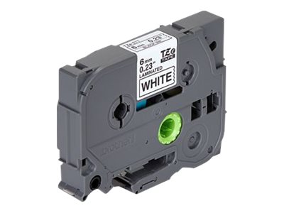 Brother Schriftband TZe-211 schwarz auf weiss, 6mm, 8m, laminiert Brother Schriftband TZe-211 schwarz auf weiss, 6mm, 8m, laminiert