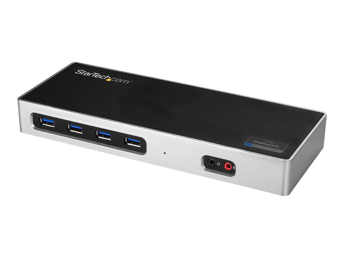 STARTECH.COM USB 3.0 Docking Station - USB-C - Dual HDMI or DP - Dual 4K - For Windows - 6 USB Ports - Laptop Docking Station