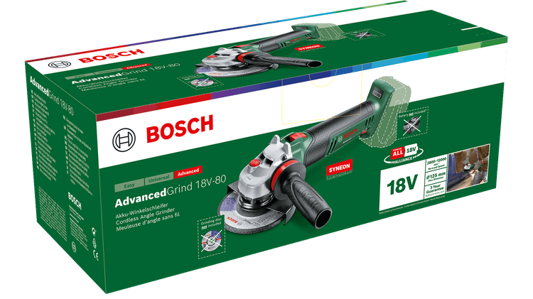 BOSCH Home Garden AdvancedGrind 18V80 AkkuWinkelschleifer 18,0 V, ohne Akku