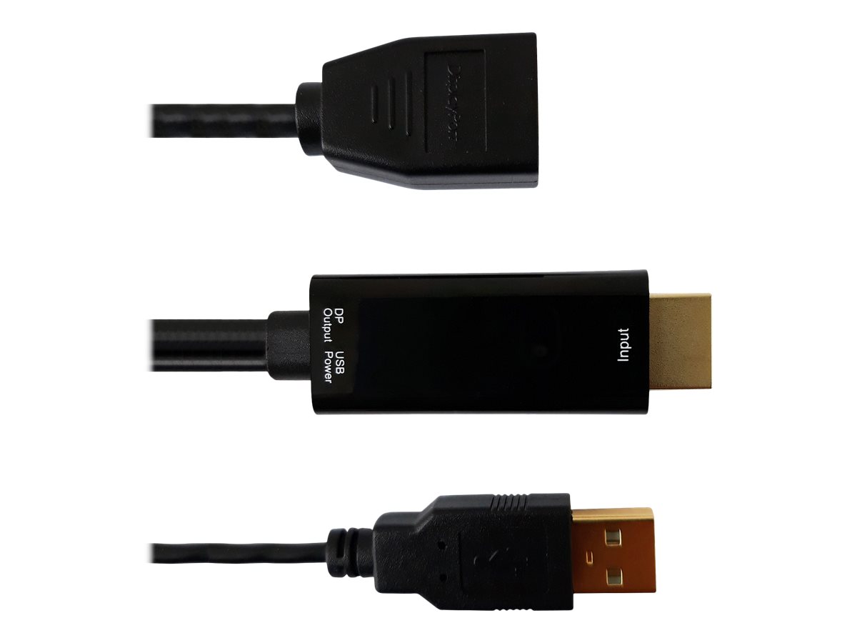 TECHLY Adapter HDMI M auf DisplayPort F + USB-A M 4Kx2K 30Hz