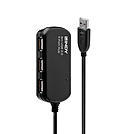 LINDY USB 2.0 Aktiv-Verlaengerung Pro 8m inklusive 4 Port USB-Hub
