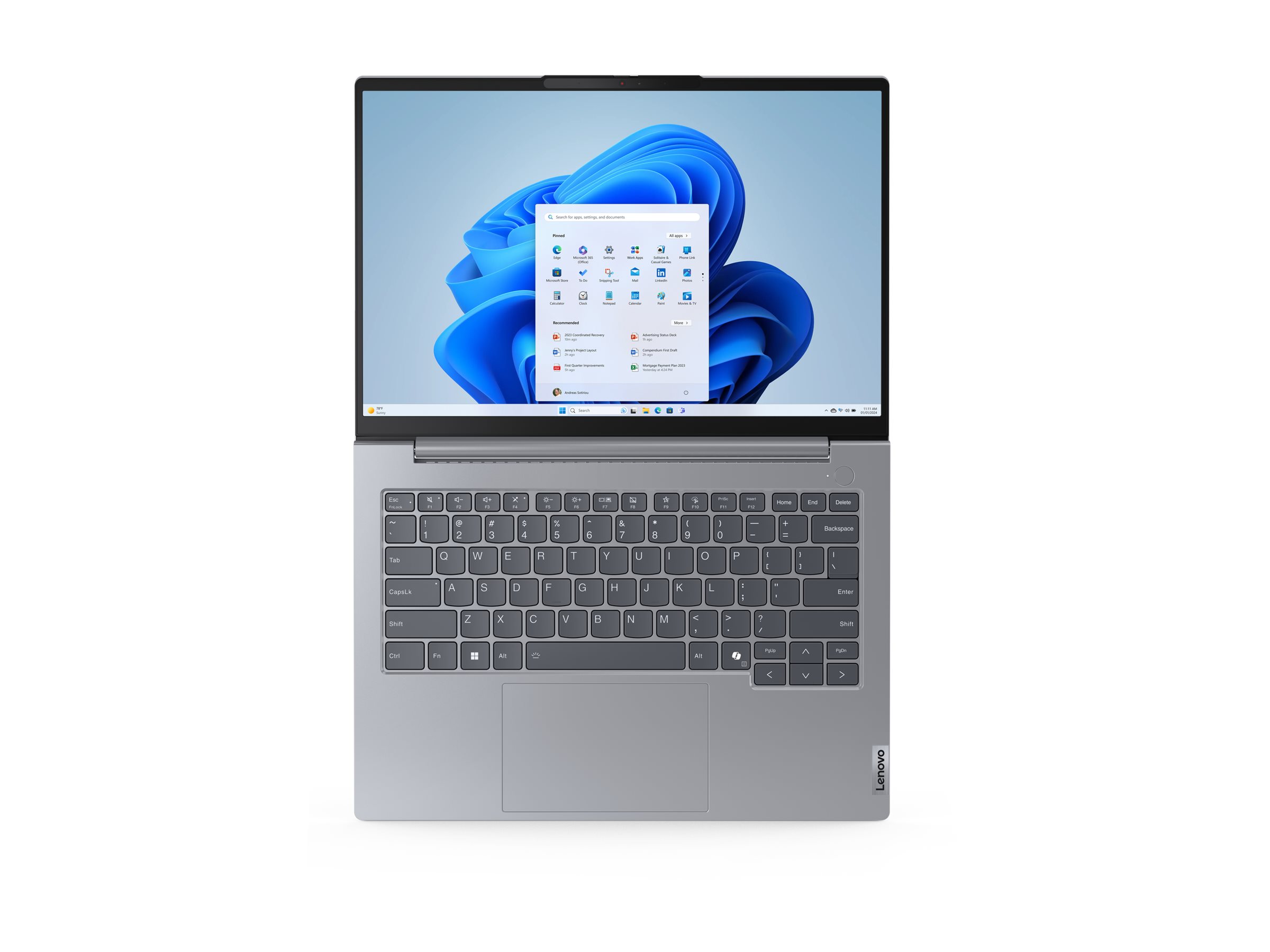 LENOVO ThinkBook 14 G7 AMD Ryzen 7 7735HS 35,56cm 14Zoll No Touch WUXGA 32GB 1TB SSD UMA W11P No WWAN Arctic Grey TopSeller