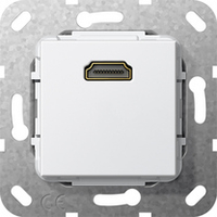 Gira Einsatz HDMI 566903 2.0a + HDR 1fach Kup reinweiss Gira Einsatz HDMI 566903 2.0a + HDR 1fach Kup reinweiss