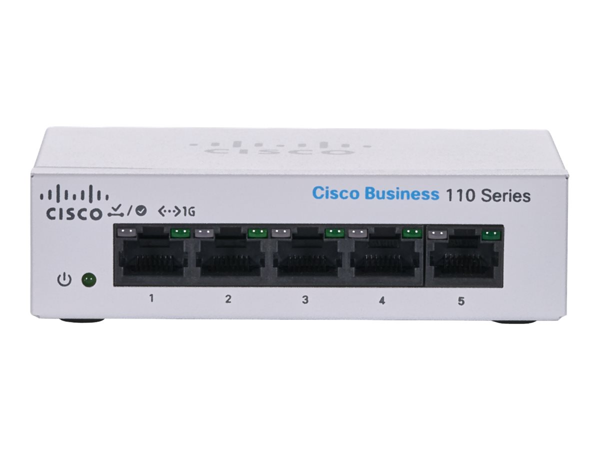 CISCO Business Switching CBS110 Unmanaged 5-port Gigabit Desktop Form External Power Supply