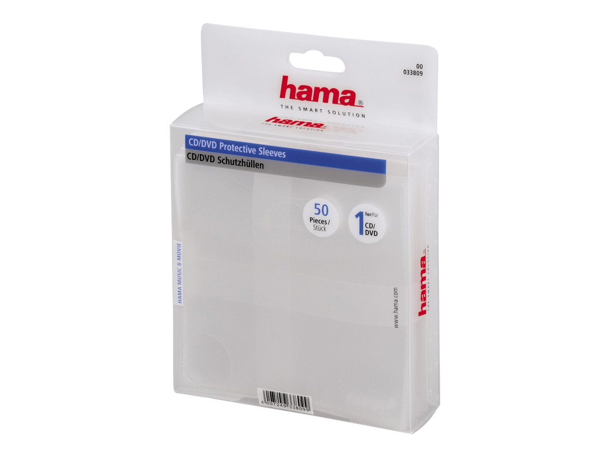 Hama CD/DVD Protective Sleeves - Pack of 50 - ZubehÃ¶r CD-/DVD-Rohlinge