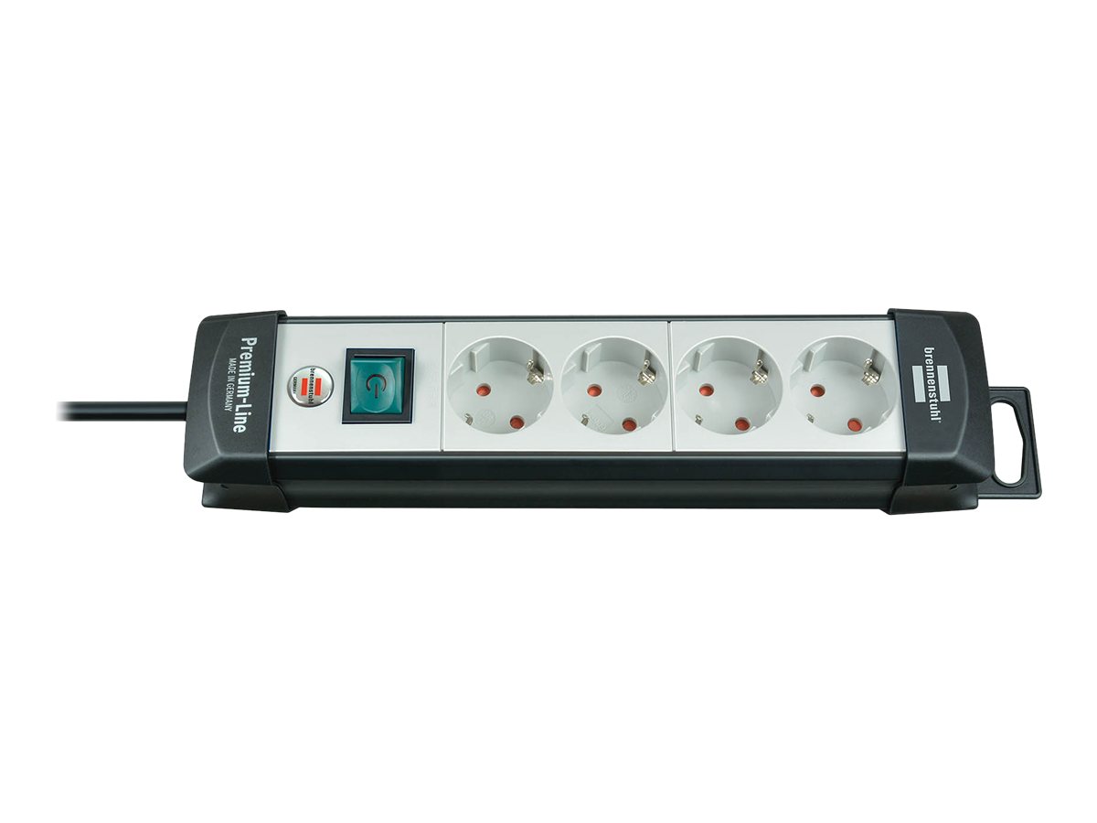 Brennenstuhl Premium-Line 4-fach mit Schalter, schwarz/lichtgrau 5 m Brennenstuhl Premium-Line 4-fach mit Schalter, schwarz/lichtgrau 5 m