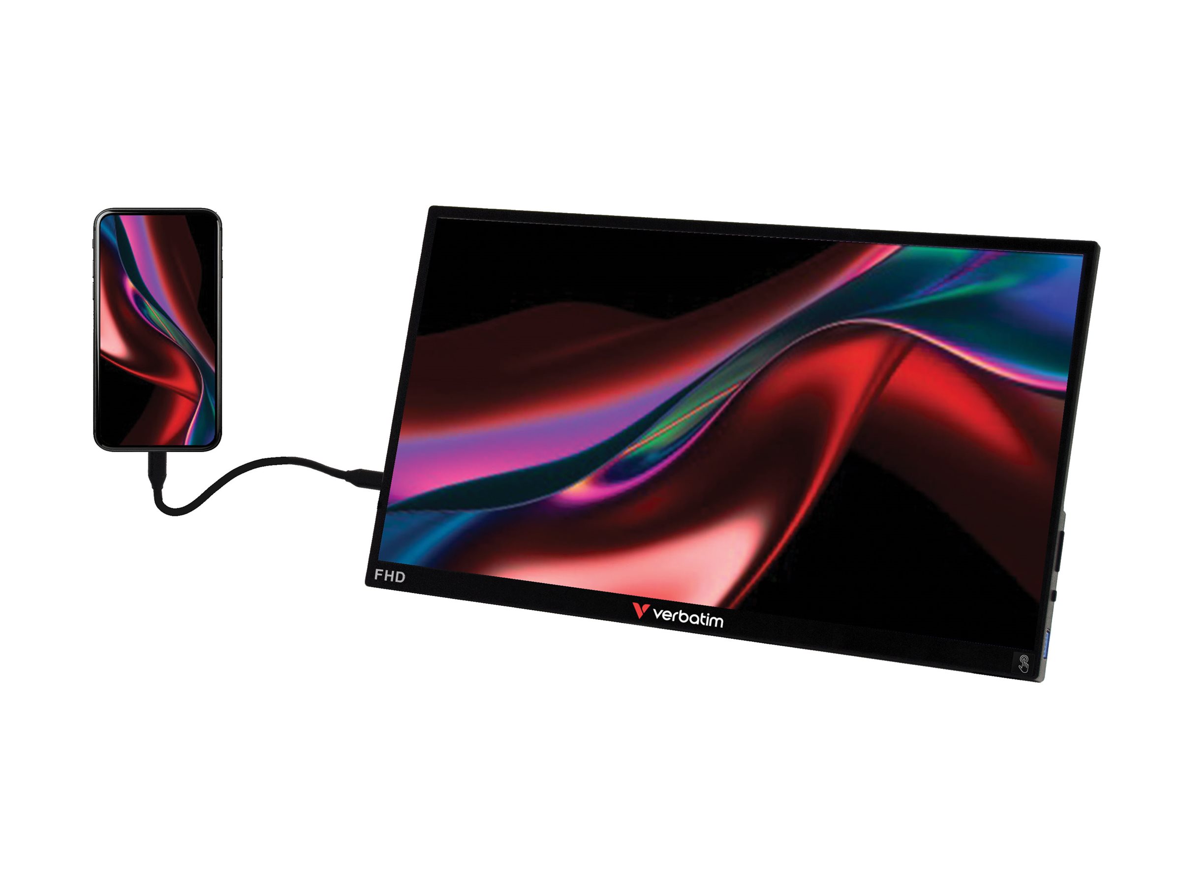 Verbatim PMT-17 Tragbarer 17,3"-Touchscreen-Monitor Full HD 1080p Metallgehaeuse Verbatim PMT-17 Tragbarer 17,3"-Touchscreen-Monitor Full HD 1080p Metallgehaeuse