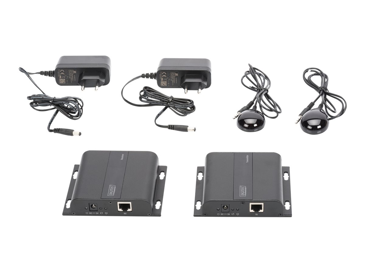 DIGITUS 4K HDMI Extender Set ueber IP via Netzwerkkabel CAT 5/5e/6/7 4K2K/30Hz schwarz