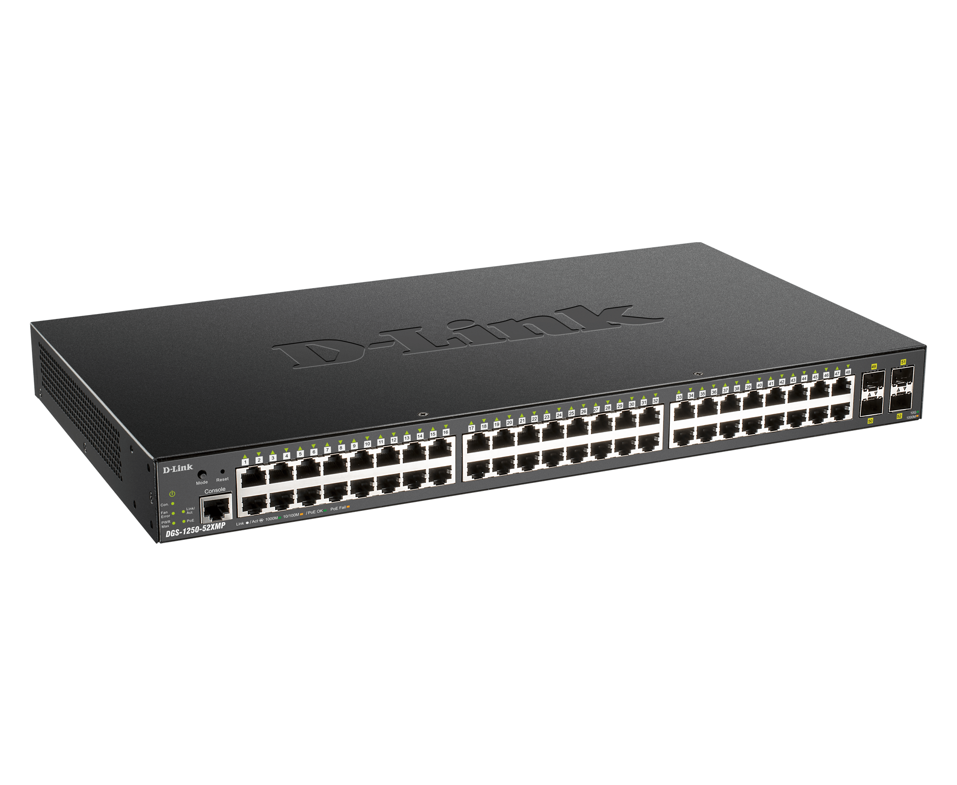 DLINK DGS125052XMPE 52Port Smart Managed PoE Gigabit Switch 48x 101001000 4x 10Gbits SFP