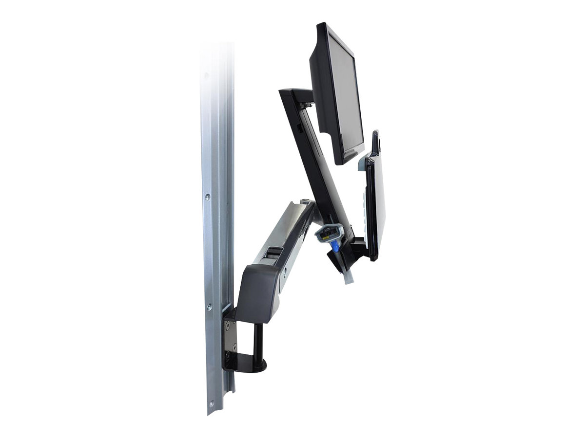 ERGOTRON StyleView Sit-Stand Combo Arm mit Ablageflaeche Wandmontage LCD bis 61cm 24Zoll bis 13,2kg. Anhebung bis 64cm