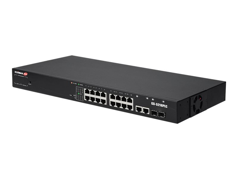 Edimax VLAN 18Port Gigabit PoE Web Smart Switch mit 2 Gigabit RJ45SFP Ports