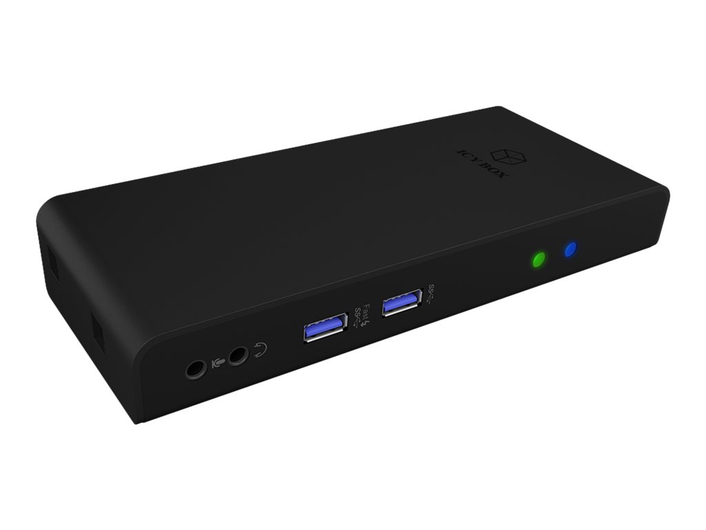 ICY BOX USB 3.0 Dual Docking Station IB-DK2251 2x HDMI 2048x1152 Px Gigabit LAN 2x USB 3.0 4x USB 2.0 Hub Audio 1x USB BC1.2