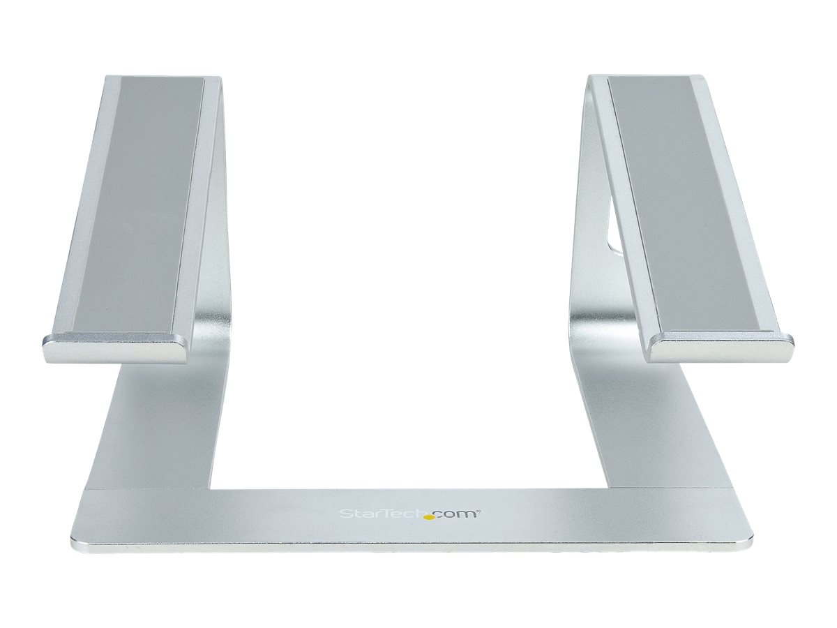 STARTECH.COM Laptop Stand for Desk Supports 5kg/11lb Aluminum/Silver Ergonomic Laptop Riser Portable Laptop Holder Angled Stand